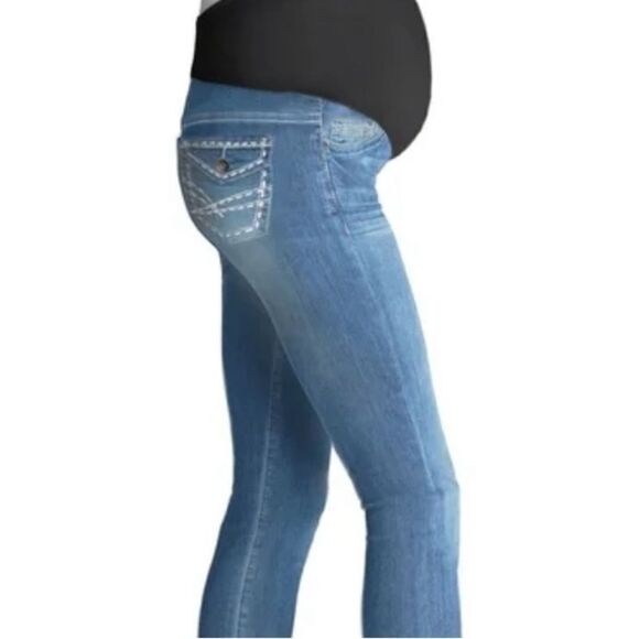 Hybrid & Company Comfy Stretch Women's Maternity Crop Jeans size 2XL - Picture 1 of 7